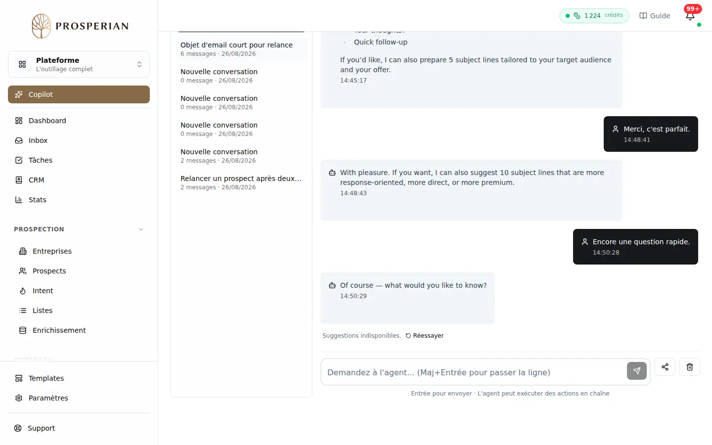 Étape 1 : Ouvrez Copilot dans le menu.